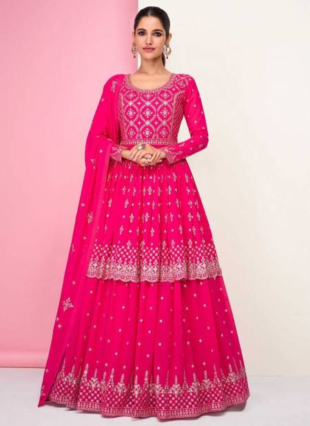 Pink Colour Pari Aashirwad New Designer Wedding Wear Georgette Suit Collection 9302